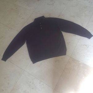 100% Merino Wool Polo Sweater By Metropolitan View For Bloomingdale's, NOSWOT